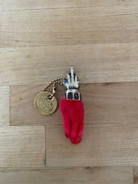 Image 3 of FUCK LUCK RABBIT FOOT KEYCHAIN