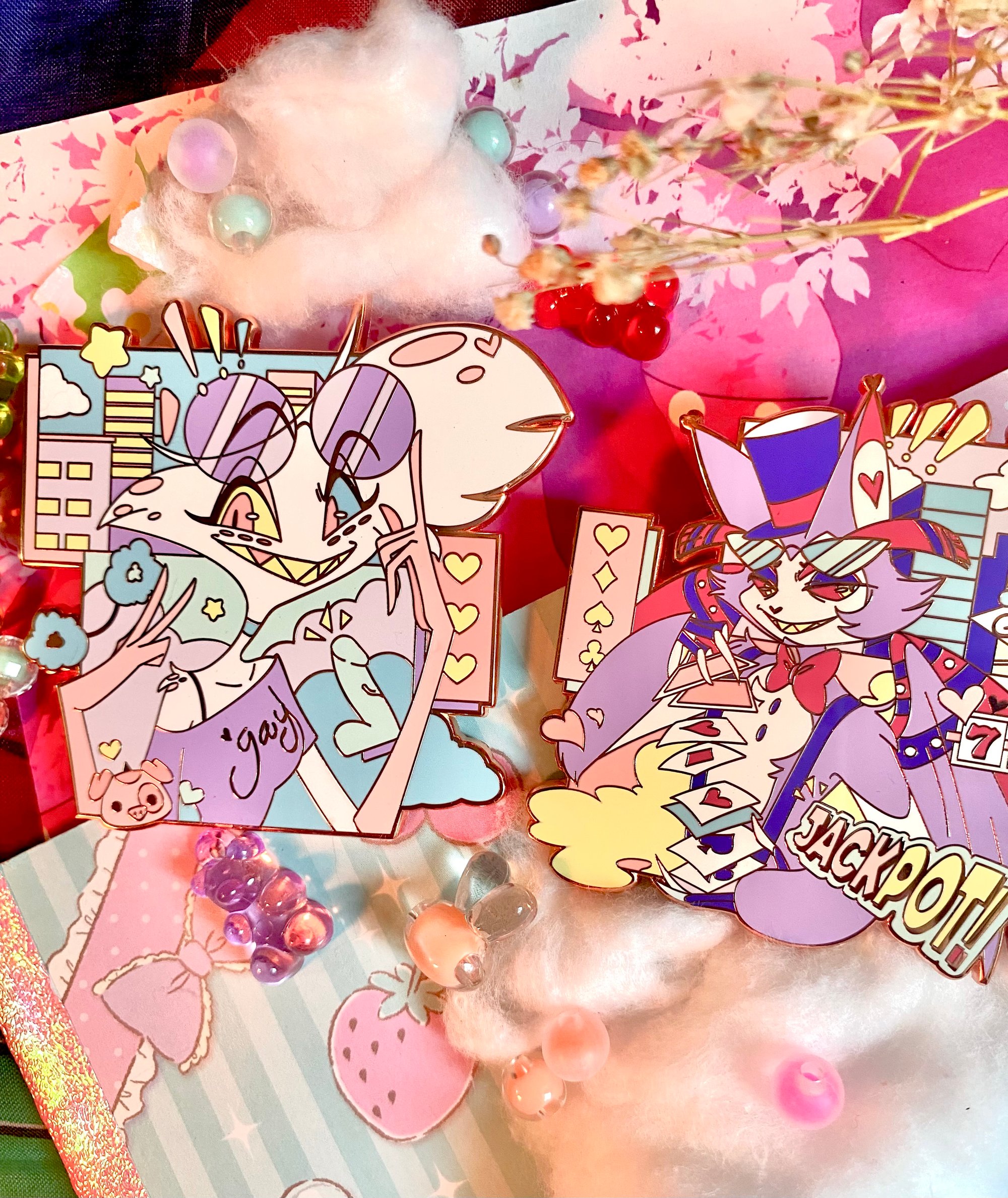 BE QUEER!! DO CRIMES!! - A Hazbin Hotel Pin Collection! | NamsterIvy Art &  Store