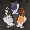 Tummy Ache Cats Double-Sided Charms