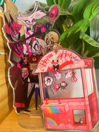 Image 2 of Lower Grade Grab-a-demon shaker keychain- A Hazbin Hotel fanmade keychain!