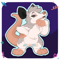 Sassy Possum Vinyl Sticker