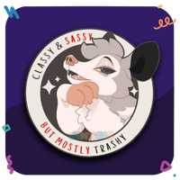 Sassy & Classy Possum  Vinyl Sticker