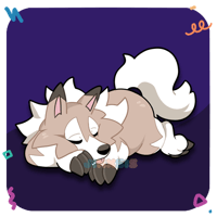 Sleepy Lycanroc  Vinyl Sticker