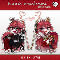 Image 1 of Riddle Rosehearts Acrylic Charm