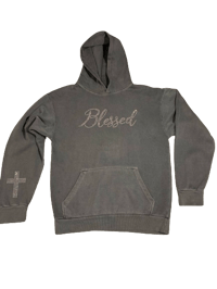 Image 1 of Blessed Rhinestone Hoodie