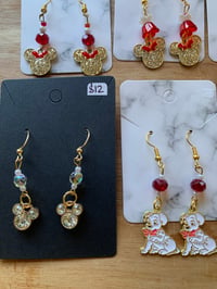 Image 5 of $10-$13 Character earrings : Stitch ,Pooh , Tramp, Minnie, Dalmatian and more 