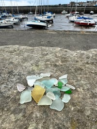 Image 5 of Seafoam Seaglass Earrings 