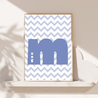 Image 2 of Chevron Initial Personalised Print