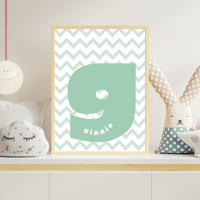 Image 4 of Chevron Initial Personalised Print