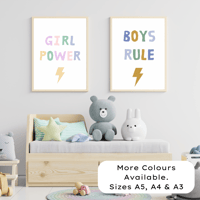 Image 1 of Girl Power & Boys Rule Prints