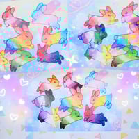 Image 1 of pride bunnies print + holo