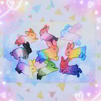 Image 2 of pride bunnies print + holo