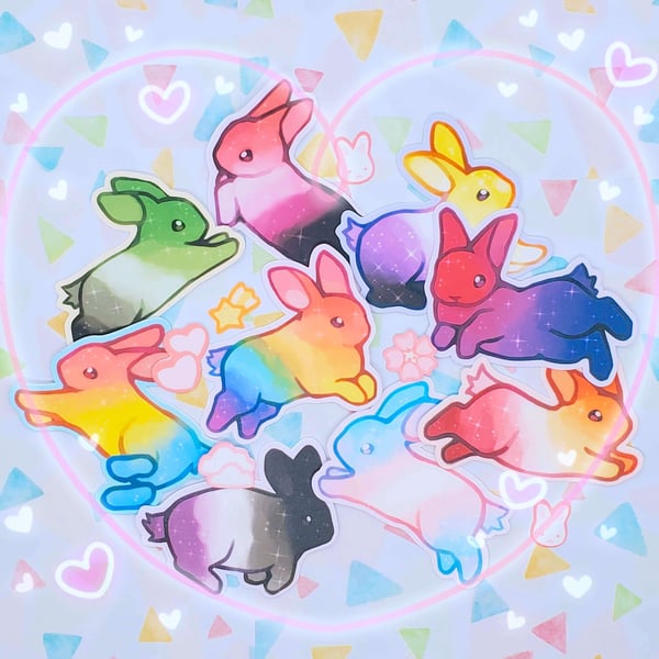 Image of pride bunny stickers