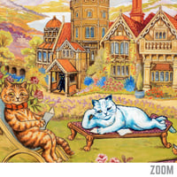 Image 2 of Cats relaxing in the grounds at Napsbury | Louis Wain | Art Poster | Vintage Poster