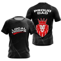 LocalHoops Proud Dad Tee - Black/Red/White