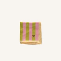 Image 1 of  Silk scarf Dolce pink + lemon leaf