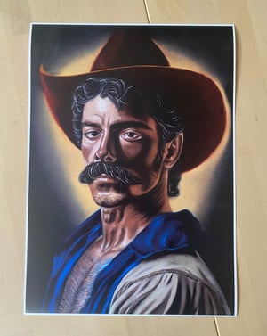 Image of Cowboy oil painting PRINT