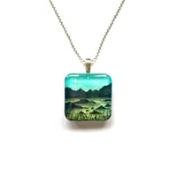 Image 4 of Wastwater Lake District Painted Resin Pendant