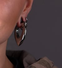 Image 2 of Ear Weights - JANE - Silver - Stainless Steel - Magnetic Hangers for Stretched Ears - 6MM 2G