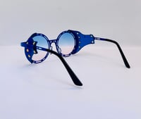 Image 2 of Blue Round Studded Sunglasses 