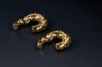 Image 1 of Ear Weights - GOLD GEO - Stainless Steel - Magnetic Close 8MM for Stretched Ears - Gold Ear Hangers