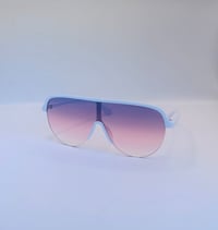 Image 1 of White Trimmed Sunglasses 