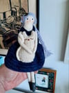    Wren and cat ~ Handmade character doll ~ ready to ship