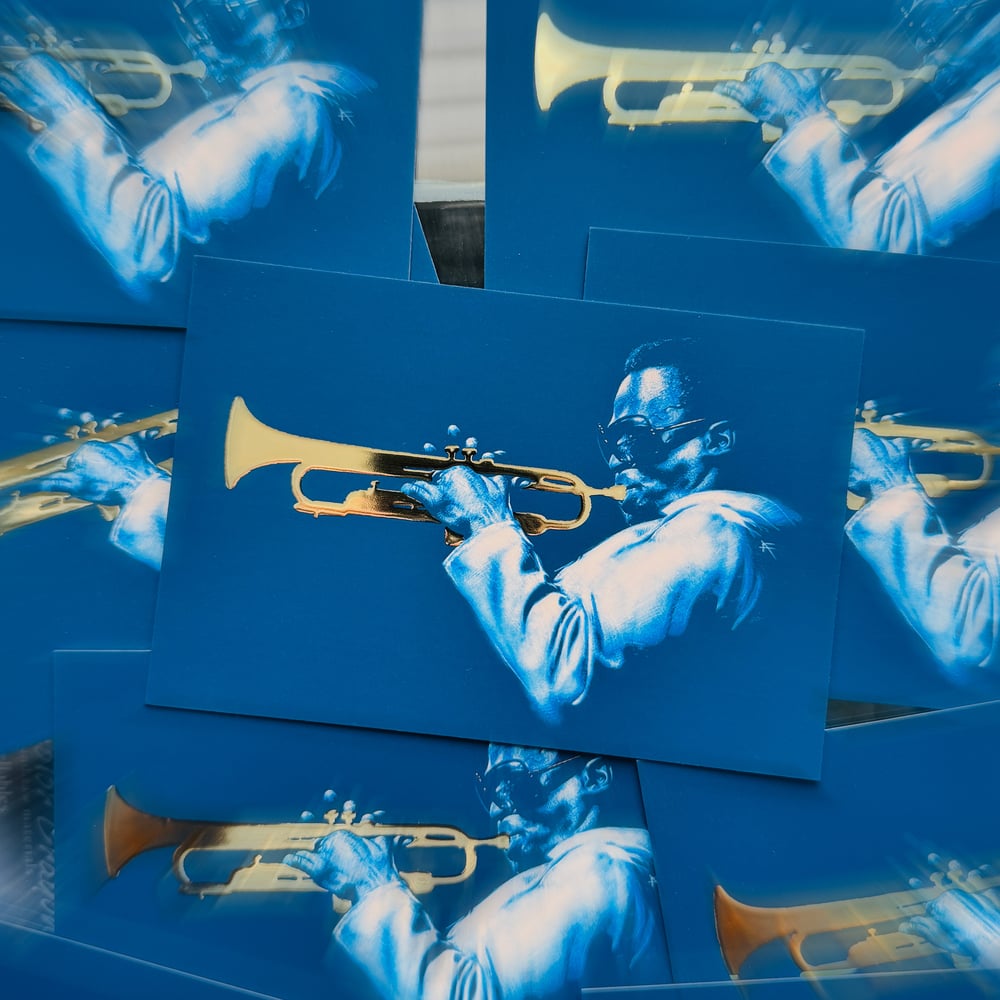 Kind of blue postcard