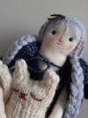    Wren and cat ~ Handmade character doll ~ ready to ship