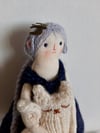    Wren and cat ~ Handmade character doll ~ ready to ship