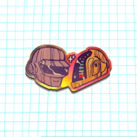 DAFT PUNK HOLOGRAPHIC STICKER