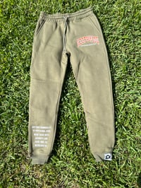 Image 1 of Green Signature Logo Jogger Pants