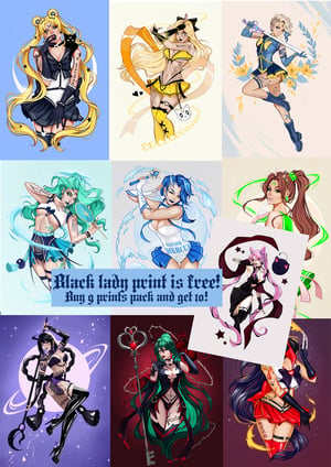 Image of Sailor Moon A4 LTD print pack with 10% off! PREORDER 