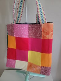 Image 4 of Rainbow Patchwork tote bag 