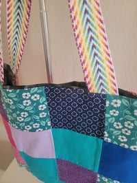 Image 6 of Rainbow Patchwork tote bag