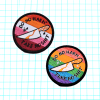Image 2 of DO NO HARM, TAKE NO SHIT PRIDE FLAG PATCHES