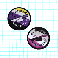 Image 4 of DO NO HARM, TAKE NO SHIT PRIDE FLAG PATCHES
