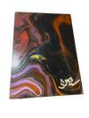 SPEC 5" x 7" orange/purple painting- U.S.A. made!