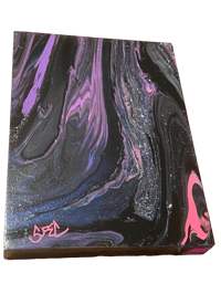 SPEC 9" x 12" purple painting- U.S.A. made!