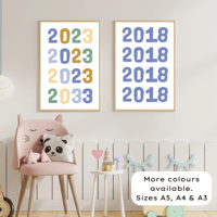 Image 1 of Bold Year Repeat Personalised Print