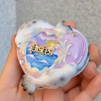 Silver "Pisces" Hand Made Compact Mirror