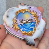 "Pisces" Hand Made Compact Mirror