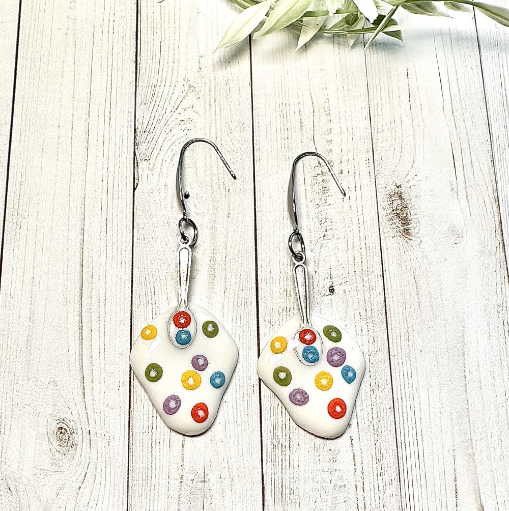 Image of Fruity Cereal Dangle Earrings