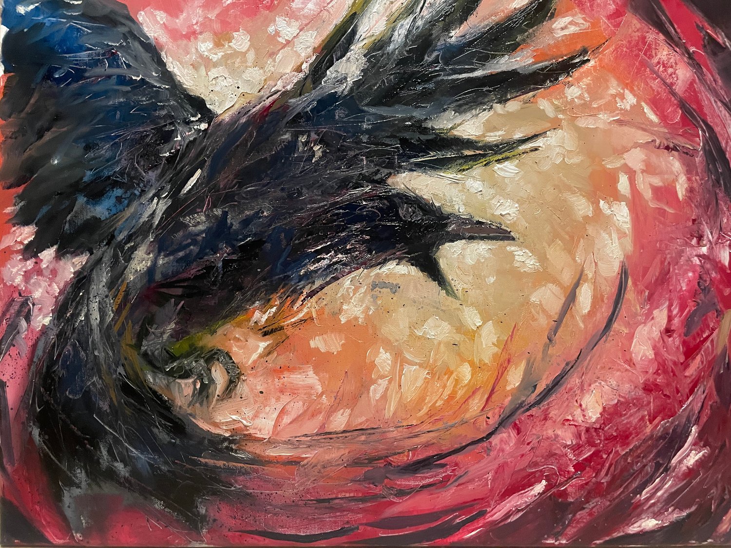 Painting - Crow Calendar March