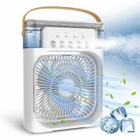Portable Humidifier Fan Air Conditioners USB Electric Fan LED Night Light Water Mist Fun 3 In 1 Air 