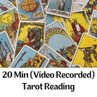 Image 1 of 20 Minute/3 Questions (Video Recorded) Tarot Reading