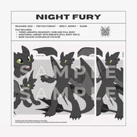 NIGHT FURY LINEART TEMPLATE