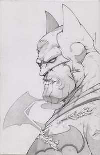 FRANK MILLAR STYLE BATMAN ORIGINAL ART SIGNED