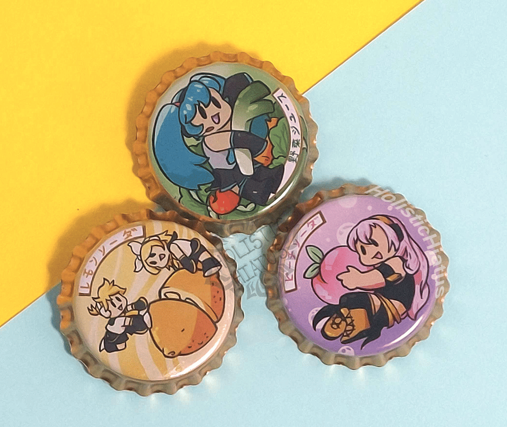 Image of Pop Idol Bottlecap Buttons