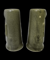 Image 2 of Vintage Kahiki Green S&P Shakers FREE SHIPPING 